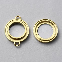 Плоские круглые подвески-медальоны из нержавеющей стали 304&nbsp;FIND-WH0032-57G-01