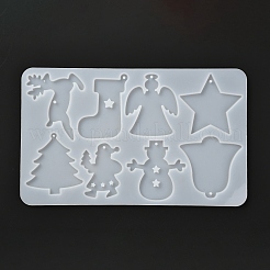 Moules en silicone porte-clés bricolage thème noël&nbsp;DIY-I057-02