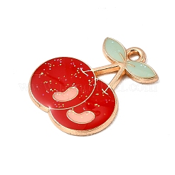 Подвески из сплава блесток с красной эмалью&nbsp;ENAM-I065-01KCG-01