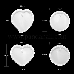 4шт 4 стиля подвесные силиконовые Молды&nbsp;DIY-LS0003-18