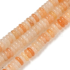 染め加工天然石ホワイトジェイドビーズ連売り  滑らかなロンデル  パパイヤホイップ  6.5x2mm  穴：1.1mm  約167個/連  14.76''（37.5センチメートル）&nbsp;GG-CBAC08A-A01-02