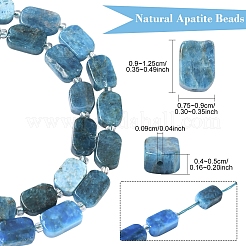 1 нить натуральных апатитовых бусин&nbsp;G-YW0002-96