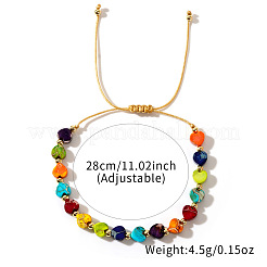 Браслет из плетеных бусин в форме радужного сердца&nbsp;KI7192