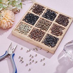 3000 шт. 6 цвета свинцовые бусины для дредов украшение для волос DIY-ME0001-69