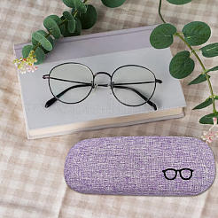 Étui à lunettes ovale en polyester (1 pièce)&nbsp;AJEW-CN0007-32E