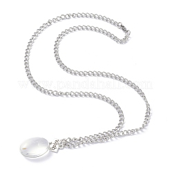 Collier de souhait de graines de pissenlit pour cadeau de femme adolescente&nbsp;NJEW-Z014-03P