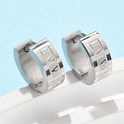 Серьги-кольца из нержавеющей стали 304 для женщин&nbsp;EJEW-U066-03P