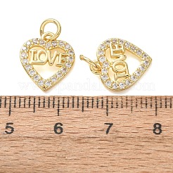 Ciondoli con micro pavé in ottone per San Valentino&nbsp;CU-E003-17G-D