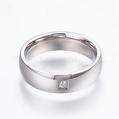 Кольца из нержавеющей стали 304 с широкими полосами&nbsp;RJEW-G082-02