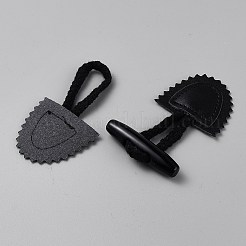 Leder-Aufnähverschlüsse für Mäntel&nbsp;AJEW-WH20048-10