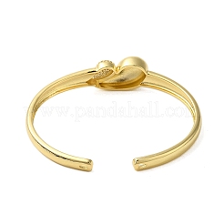 Браслеты-манжеты из прозрачного кубического циркония в форме капли BJEW-P336-04G