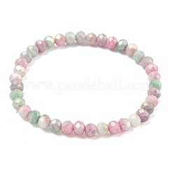 Stretch-Armbänder aus facettierten Rondell-Glasperlen in AB-Farbe für Damen&nbsp;BJEW-PH01821-05