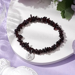 Гранат природный браслеты простирания BJEW-JB11147-10