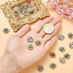 40 stücke 8 farben legierung strass anhänger&nbsp;RB-CJ0001-01