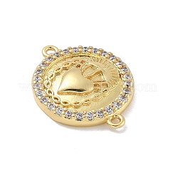 Стойка покрытие латунь микропаве прозрачный кубический цирконий священное сердце иисуса соединительные подвески&nbsp;X-KK-A234-065G