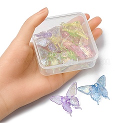 10шт УФ покрытие Радужные радужные прозрачные акриловые бусины OACR-YW0001-43