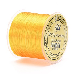 日本の平らな弾性結晶ストリング  ポリエステル糸  ストレッチブレスレットジェムストーンジュエリー作りに  きいろ  0.5mm  約65.6ヤード（60m）/ロール&nbsp;EW-Z001-B23