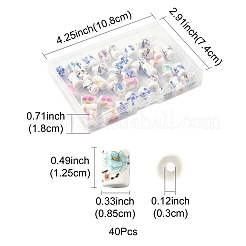 40шт фарфоровые бусины ручной работы PORC-FS0001-15