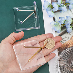 2 шт. 2-х цветные квадратные прозрачные акриловые подставки для минеральных кристаллов ODIS-GL0001-06