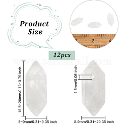 Стеклянные двойные заостренные подвески G-OC0004-13