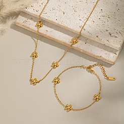 Цепочки и браслеты из нержавеющей стали 304 с цветочным узором DF0903-3