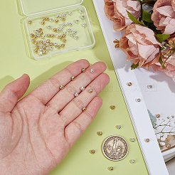 80шт 2-х цветные латунные бусины KK-ME0001-99