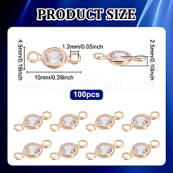 100 шт. подвески-коннекторы из сплава прозрачного кубического циркония&nbsp;FIND-UN0007-52