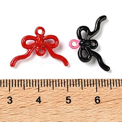 合金エナメルチャーム  ちょう結びのチャーム  ミックスカラー  14x20.5x4.5mm  穴：1.2mm/ 1.5mm&nbsp;AL-CBA0A9F-02