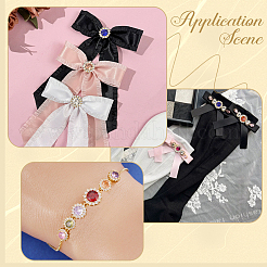 90 шт. 9-х цветные пришивные стразы RB-GF0001-08