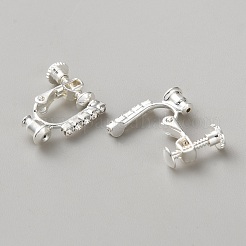 Серьги-клипсы из латуни с микропаве из кубического циркония&nbsp;KK-WH20017-001P