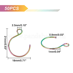 PVD вакуумное покрытие нержавеющая сталь 304 крючки для сережек&nbsp;STAS-UN0018-14M