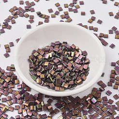 MIYUKIティラビーズ  日本製シードビーズ  2穴  （TL1893)梅金光沢  5x5x1.9mm  穴：0.8mm  約1180個/100g&nbsp;SEED-J020-TL1893