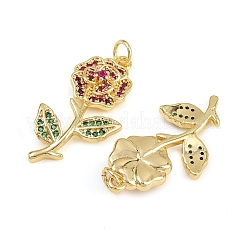 Латунные микро проложить кубического циркония подвески&nbsp;KK-C114-24B-G