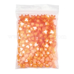 200шт 5 стиля прозрачные акриловые бусины TACR-FS0001-54C