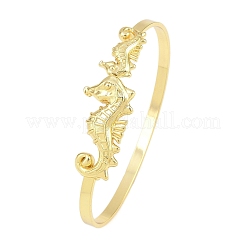 Браслеты-манжеты из латуни с морскими организмами для женщин BJEW-D368-03N-G