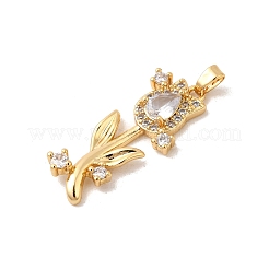 Латунные микро проложить кубического циркония подвески&nbsp;KK-P340-49G
