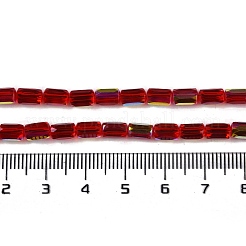 Стеклянные бусины с гальваническим покрытием  GLAA-Q101-02A-AB05