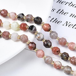 Натуральные нити из яшмы в цвету сливы G-N326-100-04