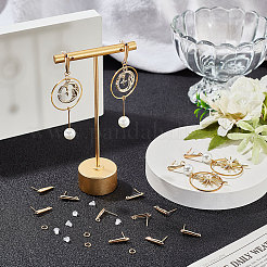 40 шт. латунные серьги-гвоздики KK-CN0002-08