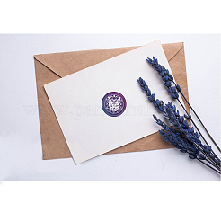 Messing-Wachssiegelstempel mit Griff&nbsp;AJEW-WH0184-0462