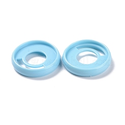 Dischi raccoglitori tondi ad anelli a foglia sciolta in resina&nbsp;FIND-WH0143-02A