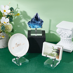 16 шт. железные мольберты для демонстрации кристаллов с квадратным основанием из прозрачного акрила&nbsp;ODIS-TW0001-03