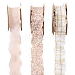 3 рулон 3-х видов складчатой полиэстеровой ленты OCOR-TA0002-99C