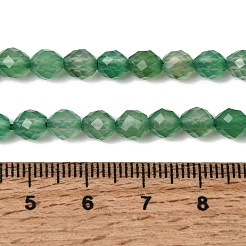 Нити из окрашенных и подвергнутых термической обработке натуральных зеленых ониксовых агатовых бусин&nbsp;G-K376-F23-01