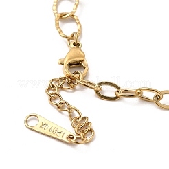 Ионное покрытие (ip) 304 нержавеющая сталь овальный звено цепочка браслет для женщин BJEW-G667-07G