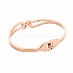 Браслет с кристаллами и стразами и римскими цифрами&nbsp;BJEW-N017-009RG