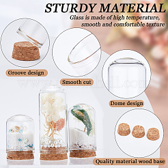 12 шт. 3-х стилистическая стеклянная крышка-купол AJEW-CP0005-89