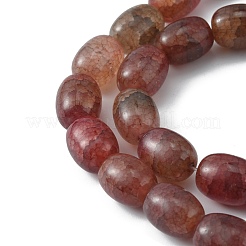 Имитация треснувших нефритовых стеклянных бусин&nbsp;LS-GLAA-WH0032-05B