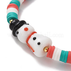 3шт 3 стиля полимерная глина Heishi серфер стрейч браслеты набор&nbsp;BJEW-TA00262