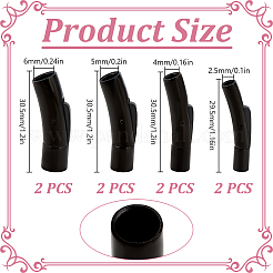 8 шт. 4 стиля байонетных застежек из нержавеющей стали&nbsp;STAS-DR0001-15EB